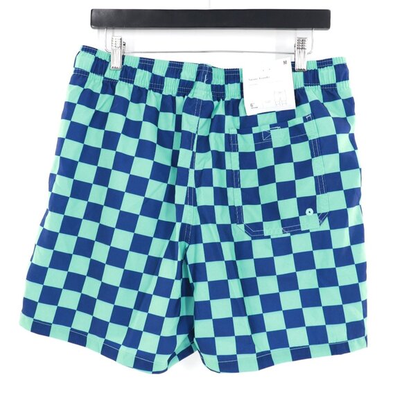 Goodfellow & Co Checkered Swim Trunk Short Men M Blue Beach Vacation Pool Resort - Picture 6 of 15